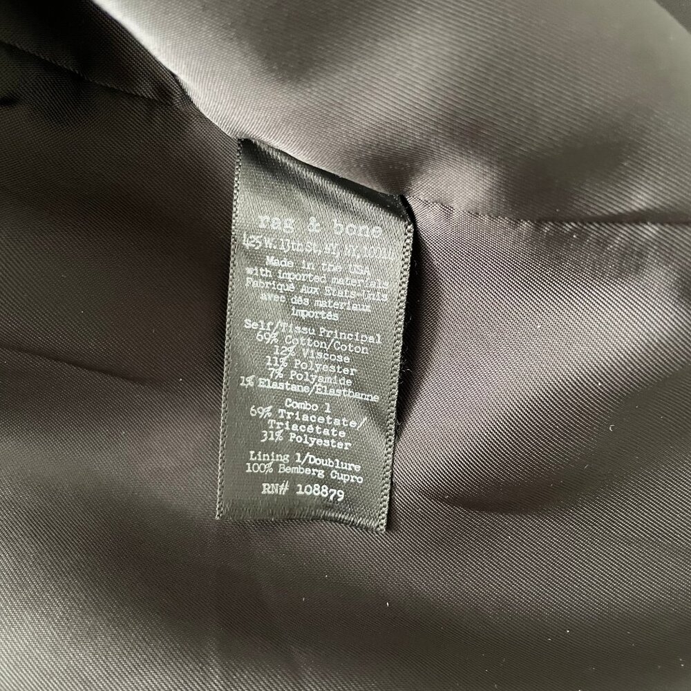 Rag & Bone Tweed Pattern Jacket Size 8 - Picture 5 of 10